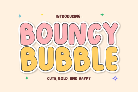 Bouncy Bubble: The Playful Display Font for Joyful Branding