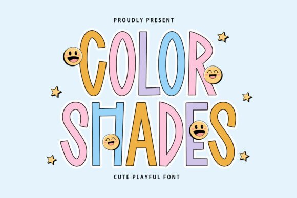 Color Shades: A Playful Display Font for Editorial Design