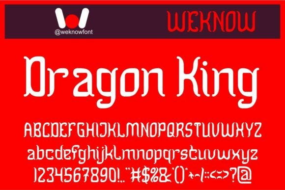 Dragon King: A Premium Display Font for Fantasy and Elegance