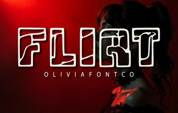 Flirt: A Bold Display Font for Experimental Designs