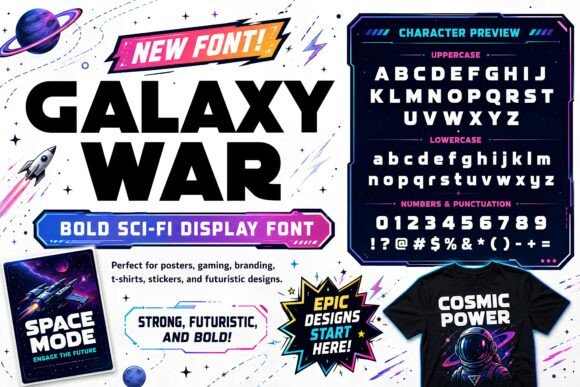 Galaxy War: The Bold Sci-Fi Display Font for High-Impact Campaigns