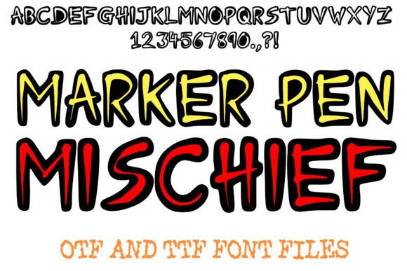 Marker Pen Mischief: The Ultimate Display Font for Bold Designs