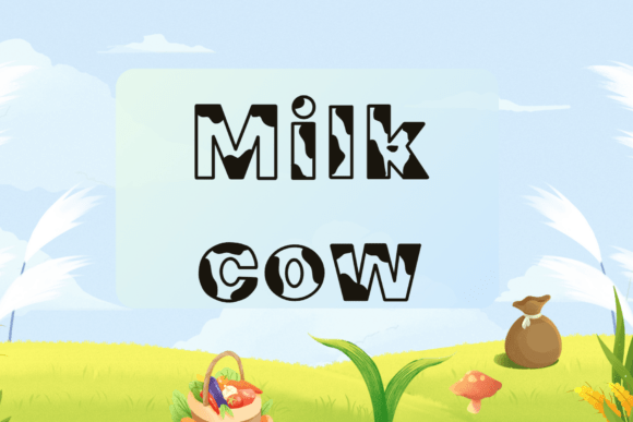 Milk Cow Typeface for Bold Animal Farm Campaigns