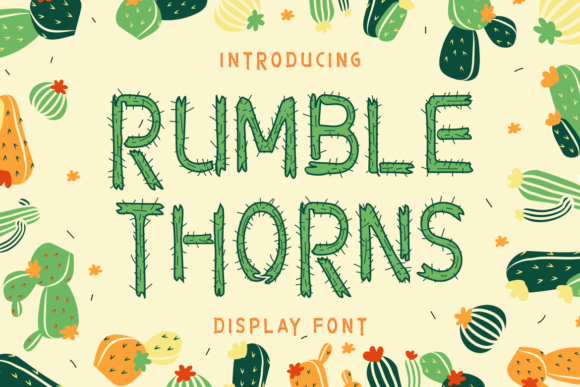 Rumble Thorns: A Quirky Display Font for Bold Brand Identity