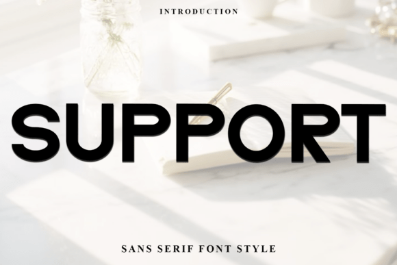 Support: A Festive Display Font for Holiday Crafts and Products